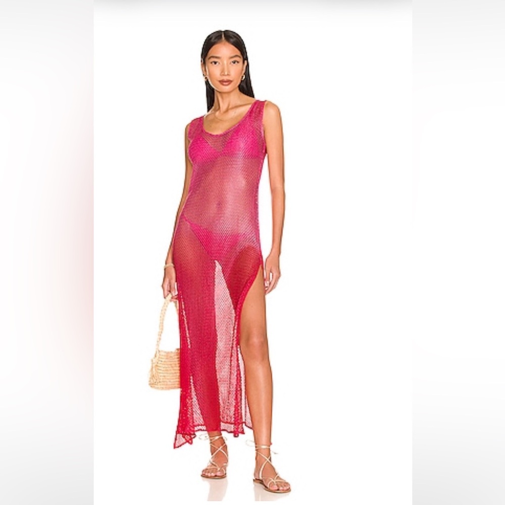 PQ Alana Women's in Avalon Mesh Swim Cover-Up Maxi Dress size XS/S